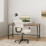 Adjustable Mid-Back Office Chair with Armrests