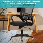 Heavy-Duty 2-Inch Office Chair Caster Wheels Set