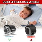 Heavy-Duty 2-Inch Office Chair Caster Wheels Set