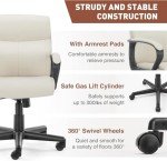 Adjustable Mid-Back Office Chair with Armrests