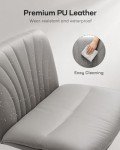 Marsail Adjustable Armless Office Desk Chair - Grey