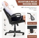 Adjustable Mid-Back Office Chair with Armrests
