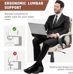 Adjustable Mid-Back Office Chair with Armrests