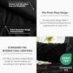 CozyLux 7-Piece Queen Comforter Bedding Set - Black