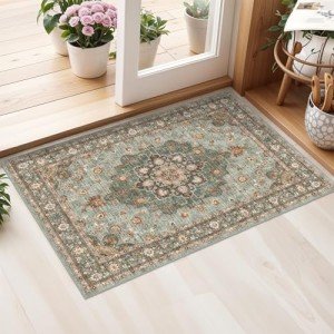 Washable Floral Oriental Area Rug - 2x3