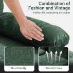 VINGLI 110" U-Shaped Sectional Sofa in Forest Green