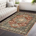 Lahome Vintage Washable 3x5 Area Rug