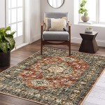 Lahome Vintage Washable 3x5 Area Rug