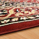 Elegant Red Medallion Indoor Area Rug, 5' x 8