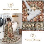 Lahome Vintage Washable 3x5 Area Rug