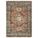 Lahome Vintage Washable 3x5 Area Rug