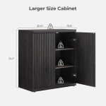 Modern Buffet Cabinet with Storage and Shelves
