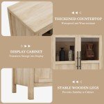 Modern Farmhouse 4-Door Glass Sideboard Buffet