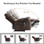 Oversized Power Recliner Chair with Massage and Heat