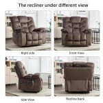 Oversized Power Recliner Chair with Massage and Heat
