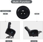 AVAWING Electric Recliner with Heat and Massage