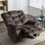Oversized Power Recliner Chair with Massage and Heat