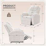 Flamaker Ergonomic Power Lift Recliner Chair - Beige