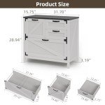 4-Drawer Wood Lateral File Cabinet for Home Office