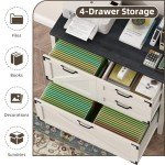4-Drawer Wood Lateral File Cabinet for Home Office