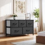YITAHOME 5-Drawer Fabric Dresser for Bedroom