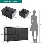 YITAHOME 5-Drawer Fabric Dresser for Bedroom
