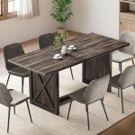 YITAHOME 70.8" Rustic Farmhouse Dining Table