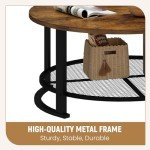 Modern 3-Piece Coffee Table Set in Rustic Brown