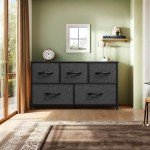 YITAHOME 5-Drawer Fabric Dresser for Bedroom