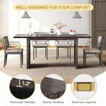 YITAHOME 70.8" Rustic Farmhouse Dining Table
