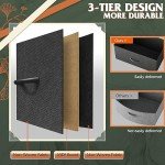WLIVE 12-Drawer Tall Fabric Dresser - Charcoal Black