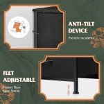 WLIVE 12-Drawer Tall Fabric Dresser - Charcoal Black
