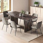 YITAHOME 70.8" Rustic Farmhouse Dining Table