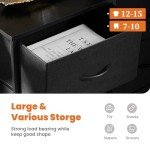 Black 8-Drawer Fabric Dresser and Organizer