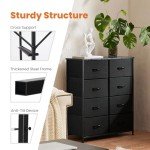 Black 8-Drawer Fabric Dresser and Organizer