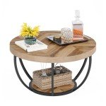 Tribesigns 31.7" Round Industrial Coffee Table