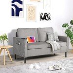Light Grey 56" USB Loveseat Sofa for Any Space
