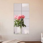Ruomeng Frameless Full Length Mirror Tiles – 12” x 8