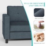 Modern L-Shaped Convertible Sofa with Ottoman