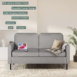 Light Grey 56" USB Loveseat Sofa for Any Space