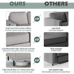 Light Grey 56" USB Loveseat Sofa for Any Space