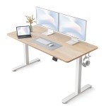 Height Adjustable Electric Standing Desk - Maple 55"x24