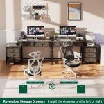 Unikito 5-Drawer Reversible Home Office Desk