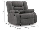 Gray Faux Leather Manual Rocker Recliner by Ashley