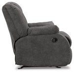 Gray Faux Leather Manual Rocker Recliner by Ashley
