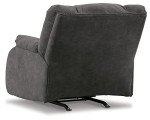 Gray Faux Leather Manual Rocker Recliner by Ashley
