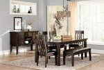 Dark Brown Cushioned Faux Leather Dining Chairs - Set of 2