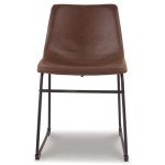 Mid Century 2-Pack Dining Bucket Chairs - Black & Brown