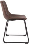Mid Century 2-Pack Dining Bucket Chairs - Black & Brown