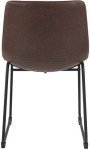 Mid Century 2-Pack Dining Bucket Chairs - Black & Brown